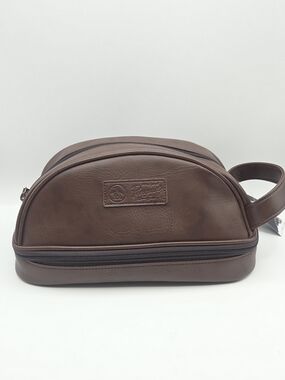 Original Penguin Leather Travel Toiletries Bag
